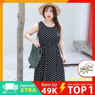 Đầm bigsize nữ thun cotton co giãn 4 chiều dành cho người mập bụng size 3XL - cân nặng từ 70Kg