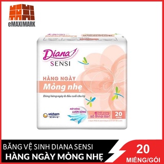 Băng vệ sinh Diana Sensi Hàng ngày Mỏng nhẹ 20 miếng/gói