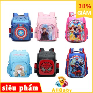 Balo chống gù cao cấp cho bé trai và bé gái, cặp sách hình hộp đủ màu nhiều hình đi học tiểu học E113