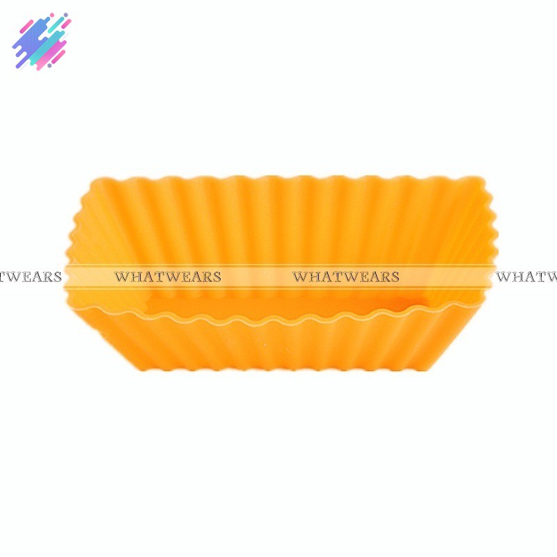 Khuôn bánh muffin/ cupcake hình chữ nhật bằng silicon tiện dụng