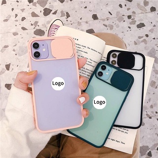 Ốp Điện Thoại Acrylic Mềm Trong Suốt Màu Kẹo Có Nút Đẩy Cho Iphone 12 Pro Max 11 Pro Max Xr Xs Max 6 7 8 Plus