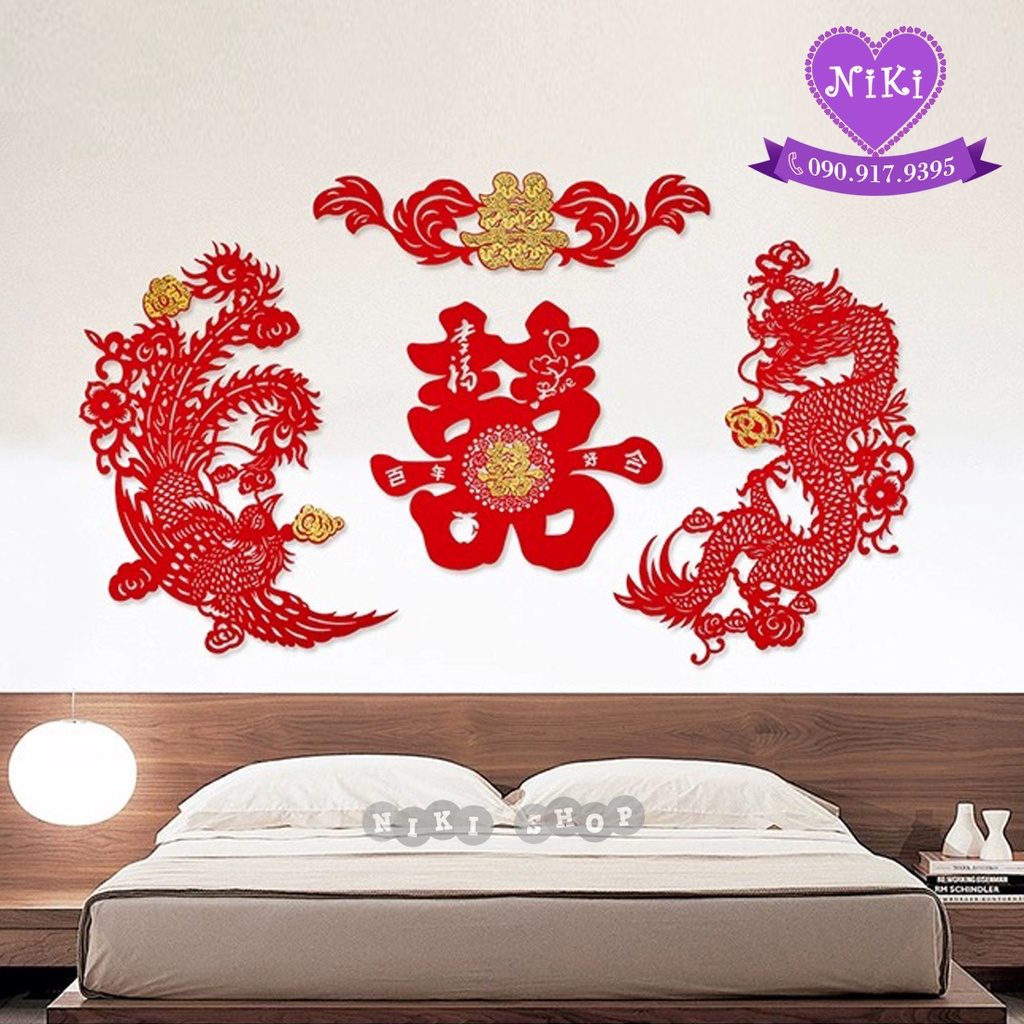 *LONG PHỤNG TRANG TRÍ CƯỚI BIG SIZE -- TĂNG KEO Dán Siêu Dính