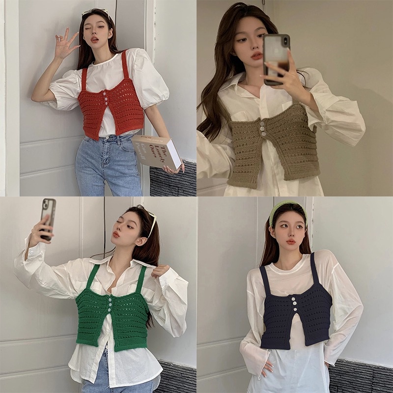 Áo Croptop Sát Nách Phong Cách Hàn Quốc Thời Trang Cho Nữ