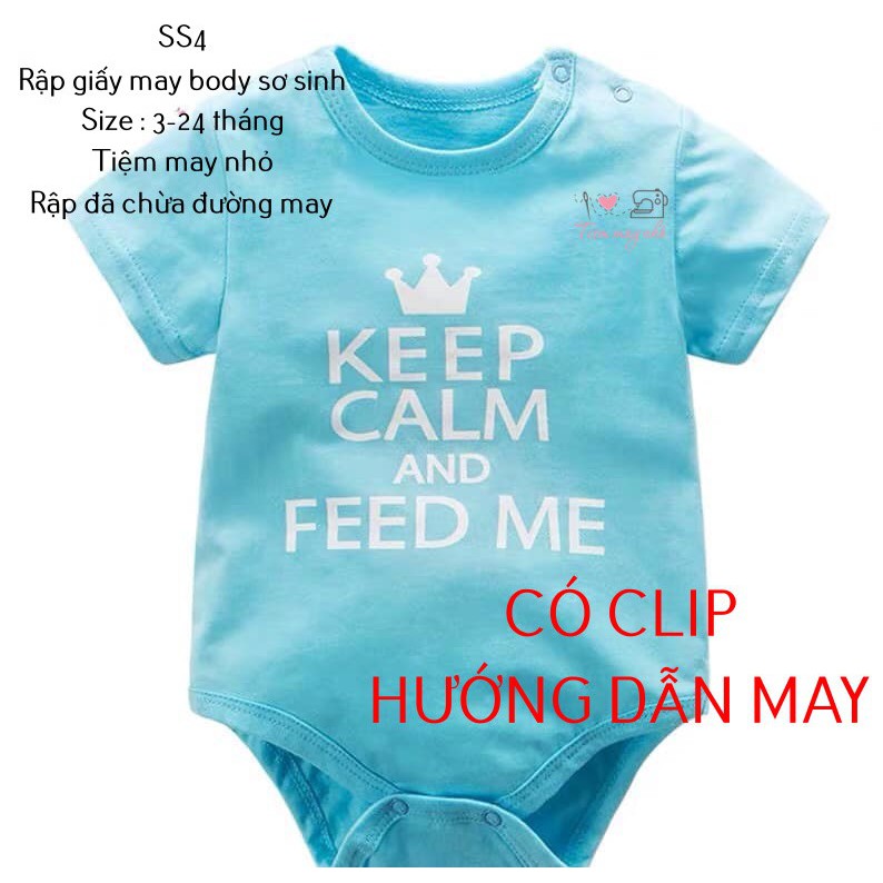 SS4_Rập giấy may sơ sinh tay ngắn