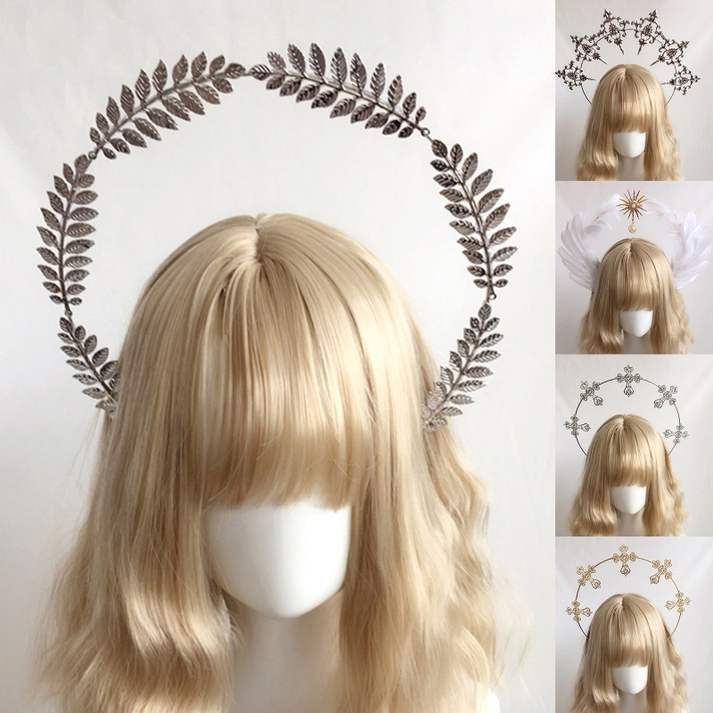 Flgo Băng Đô Hóa Trang Thiên Thần Halo Dễ Thương Cho Nữ