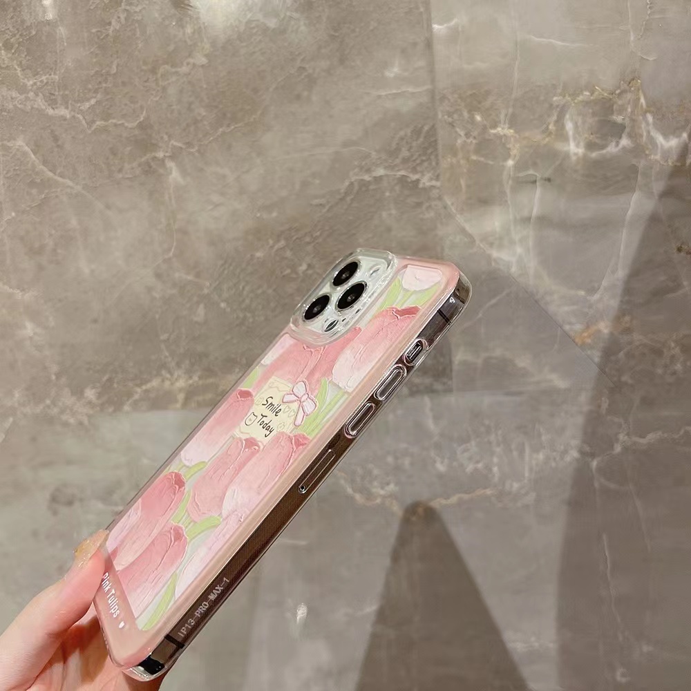 Ốp Điện Thoại TPU Hình Hoa Tulip Cho iPhone 13 Pro Max 11 Pro Max 12 Mini X XR XS Max SE 2020 2022 6 6S 7 8 Plus
