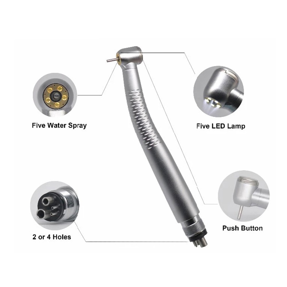 Bán Chạy! Đèn Nha Khoa 5 Bóng Led 5 Vòi Phun Nước 4 Lỗ Chất Lượng Cao