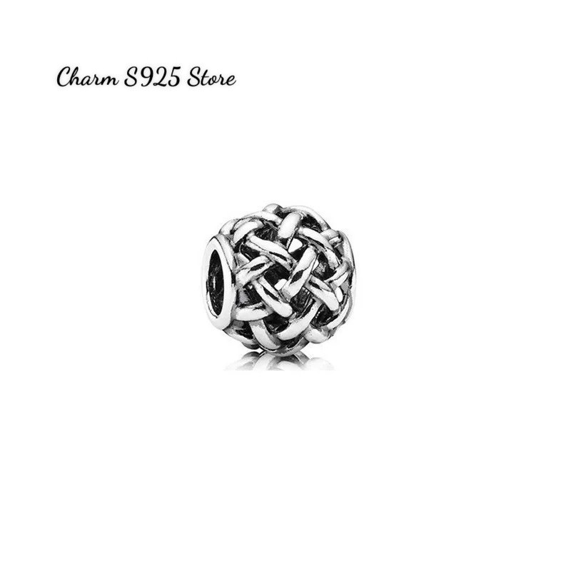 charm pan đan sợi cổ điển bạc s925 cao cấp