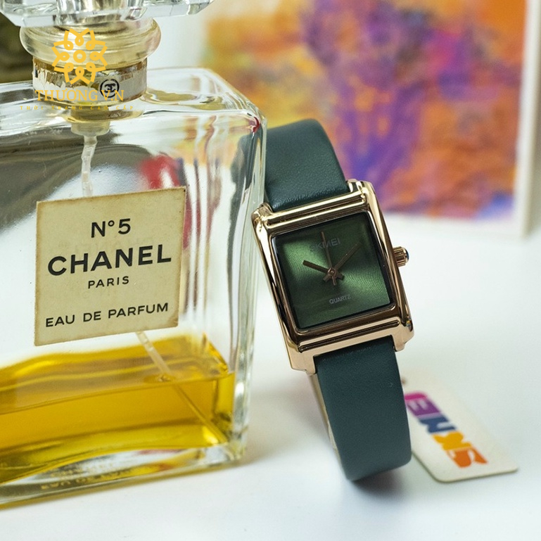 Đồng Hồ Nữ Skmei 1432 Chính Hãng Dây Da Thời Trang Cao Cấp Hình Thật 100% Chống Nước Tốt