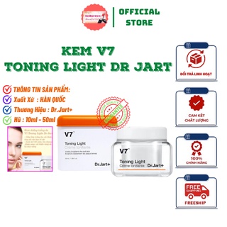 Kem V7 Toning Light Dr Jart Hàn Quốc, Mini Size 10ml, Full Size 50ml, Dưỡng Trắng Hồng Bật Tone [CHÍNH - HÃNG]