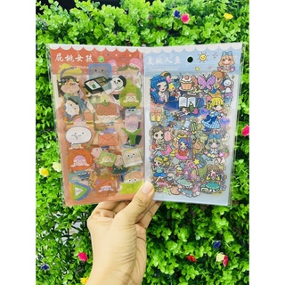Set 6 tấm sticker hoạt hình