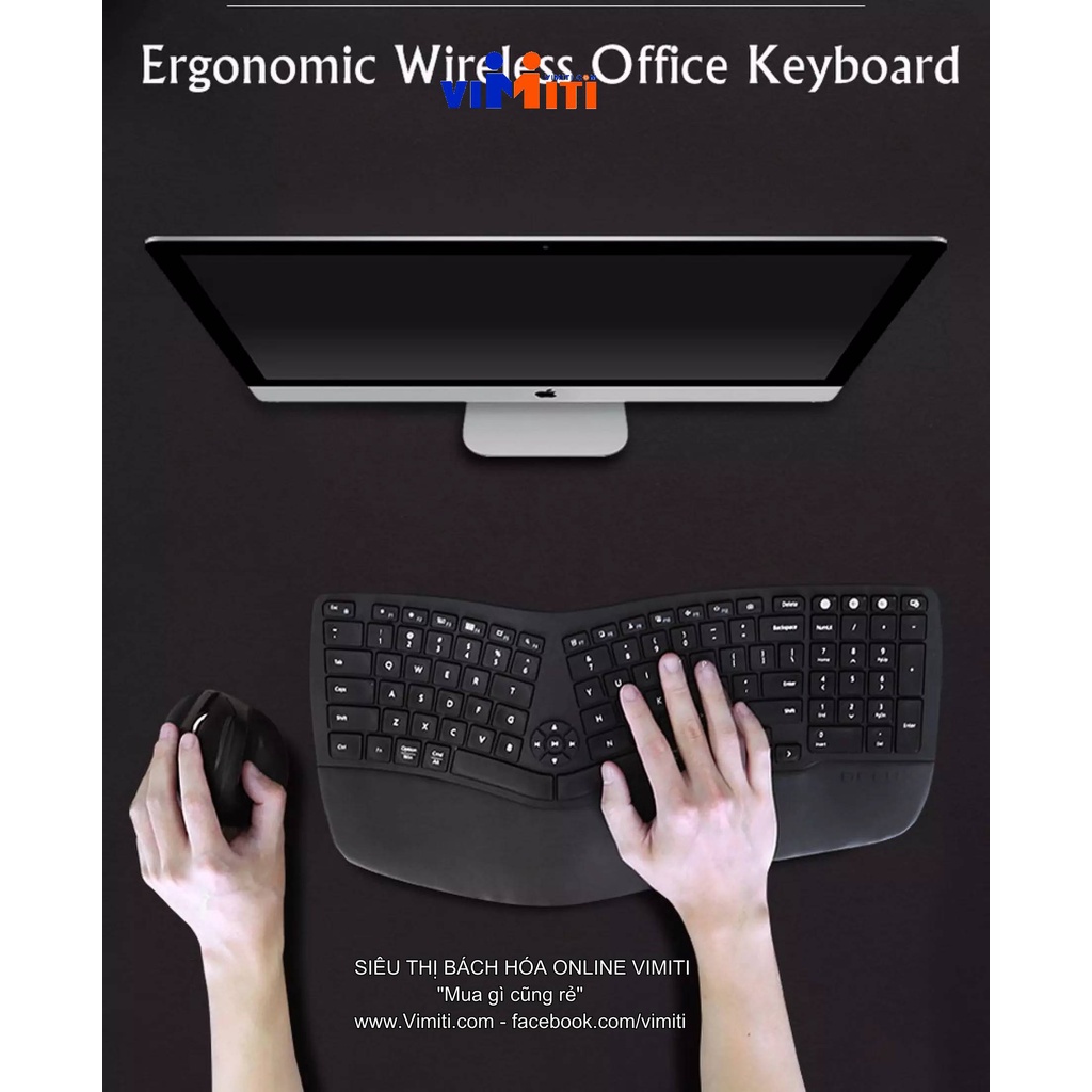 Bàn phím công thái học Ergonomic G902 thiết kế không dấy điều khiển được 3 thiết bị. hàng hiếm, nên mua ngay