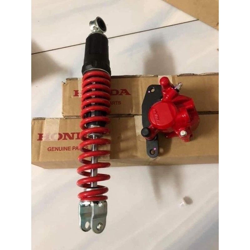 Phuộc sau giảm xốc sốc sau Click 150 Đỏ + Heo dầu phanh thắng Click 150 Đỏ