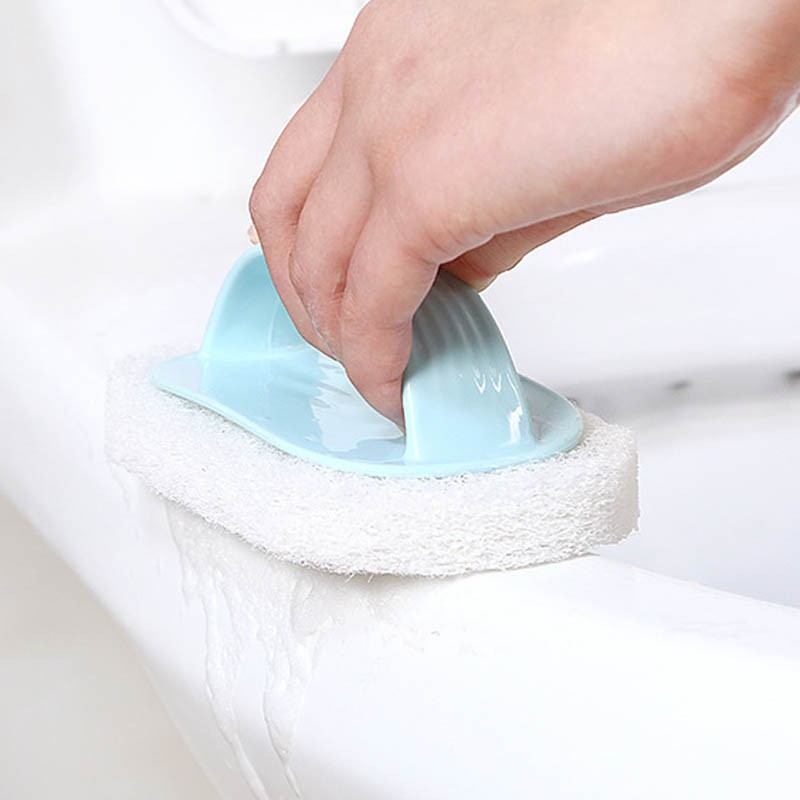 Hoho Bàn Chải Mút Xốp Vệ Sinh Nhà Bếp / Phòng Tắm Khử Trùng Có Tay Cầm