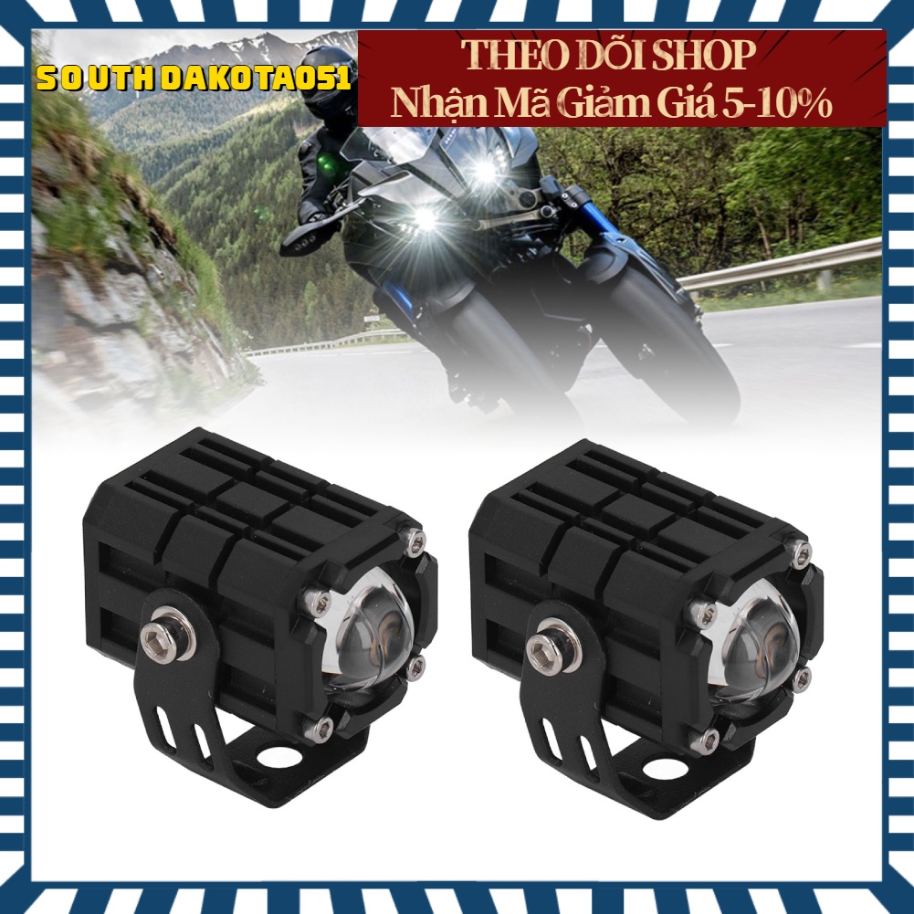 [Hàng Sẵn] Cặp Đèn Trợ Sáng LED 20W 2 Màu cho Xe máy Kawasaki Suzuki ATV UTV Boat【Southdakota051】