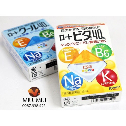 Nước Nhỏ Mắt Rohto Vita 40 Nhật Bản 12ml - Rohto nhật bản Vitamin 40