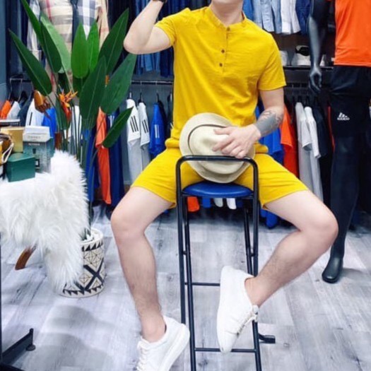 Bộ đũi nam cộc tay cổ tàu Mantino , chất đũi Thái, form chuẩn mặc mát lạnh, thoáng mát thấm hút mồ hôi | BigBuy360 - bigbuy360.vn