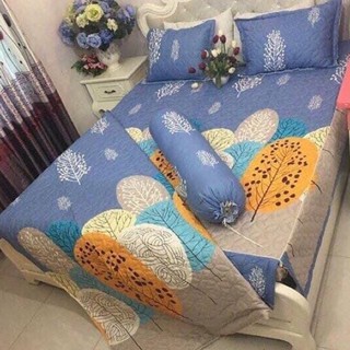 Bộ ga phủ 5 món poly cotton trần bông 3 lớp đủ size 1m6x2m, 1m8x2m, 2mx2m2