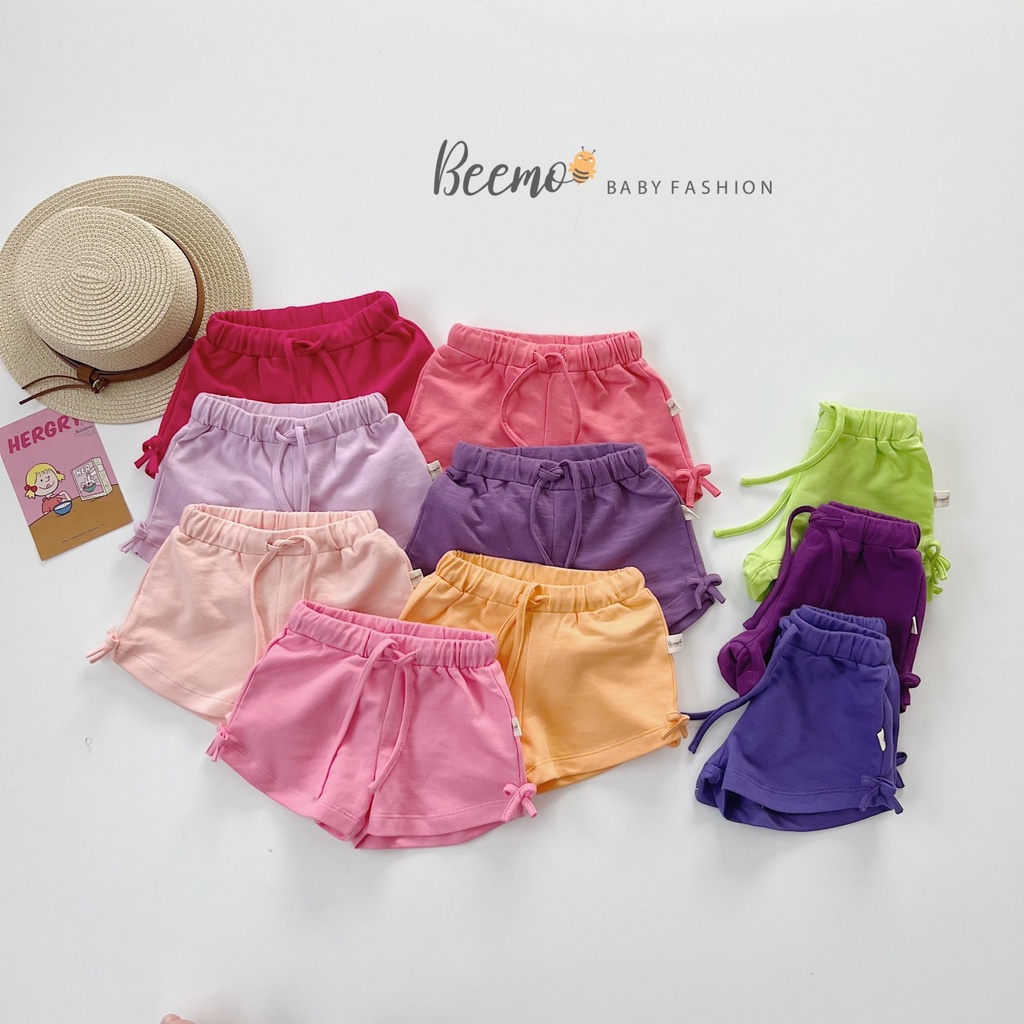 Combo 2 quần đùi cho bé gái Beemo, Chất liệu cotton da cá, màu sắc cực yêu B153