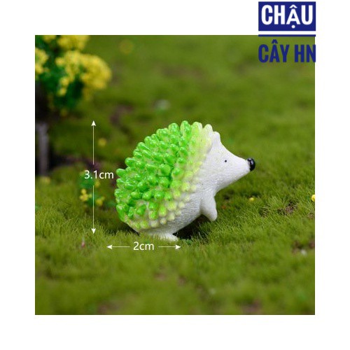 Tiểu cảnhmini Gia đình Nhím Nhỏ làm mô hình trang trí chậu cây cảnh, sen đá xương rồng,cây để bàn, làm đồ chơi, quà tặng