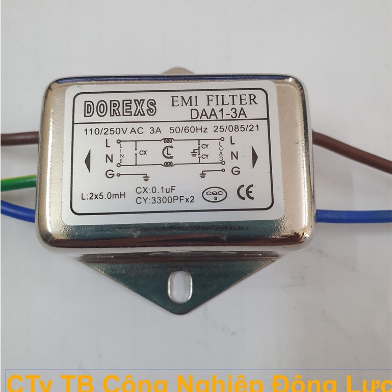 Bộ lọc nhiễu nguồn điện 1 pha 110/250V/AC 3A 6A 10A dùng cho dàn âm thanh, biến tần, driver servo, PLC, camera