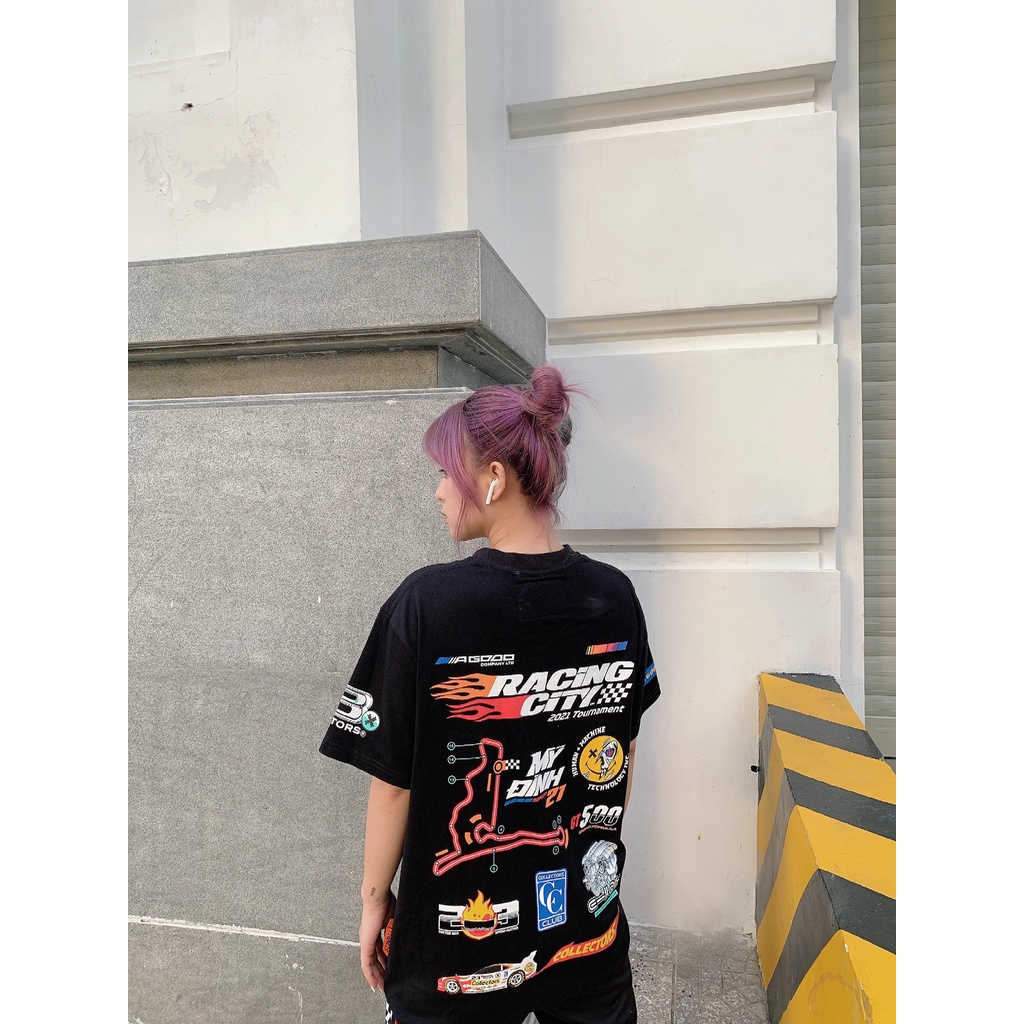 Áo thun Đen Collectors Racing City "Team Logo"