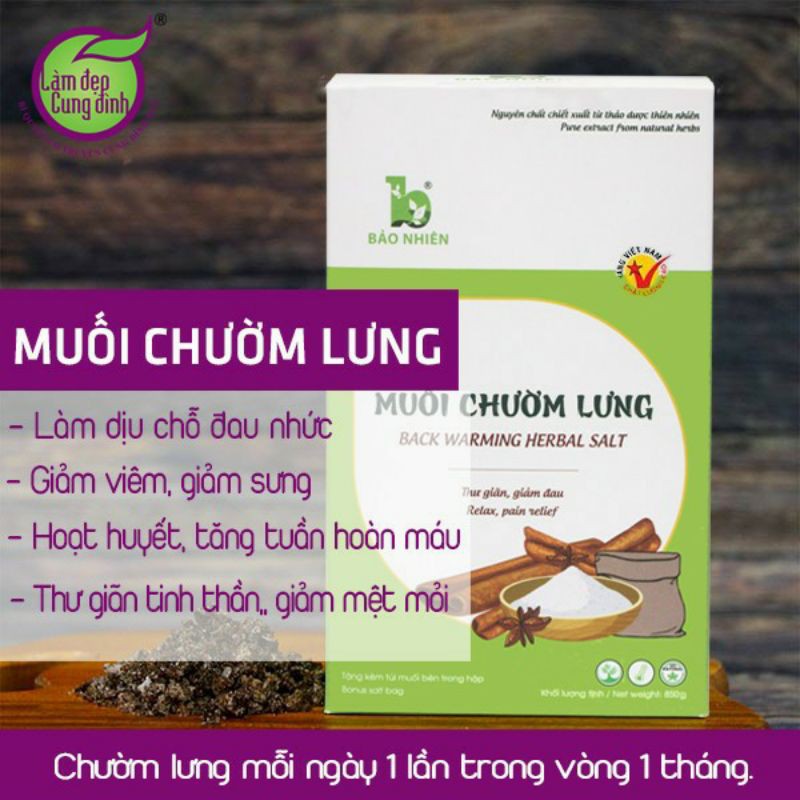 [850gr] Muối chườm lưng giúp giảm mỡ, giảm eo, thư giãn và giảm đau nhức cho Mẹ sau sinh - Bảo Nhiên (Việt Nam)