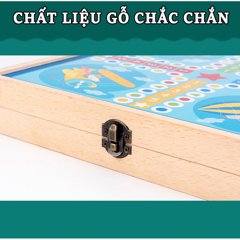 Trò chơi xếp hình, bộ cờ đa năng 3 trong 1 dành cho bé: cờ cá ngựa, cờ bóng đá, cờ caro-cờ vây