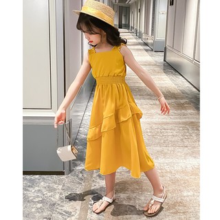 Váy tiểu thư bèo ren chéo siêu xinh dành cho bé gái 14-30kg VH36