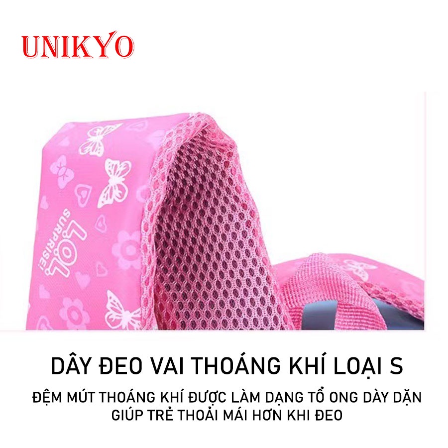 Balo cặp đi học trẻ em công chúa Elsa kèm túi học thêm và hộp bút bộ 3 ba lô học sinh tiểu học cho bé gái Unikyo UN39