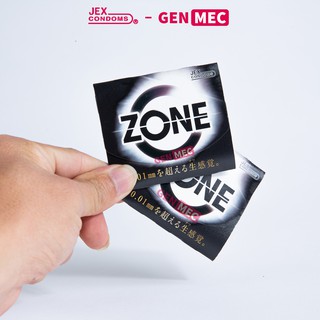 Bao cao su jex zone siêu mỏng - đàn hồi - truyền nhiệt siêu thăng hoa - bcs jex zone hộp 01 bao - genmec