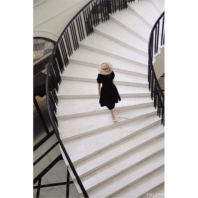 Đầm tay bồng, khoét giọt nước,hàng thiết kế, may 2 lớp dày dặn, size SMl (MOONROSE DRESS)