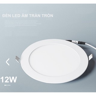 Bộ 10 Đèn LED Âm Trần 12W Tròn