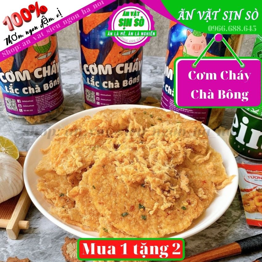 300gr Cơm Cháy CHà Bông Tiệm đồ Ăn Vặt SỊN SÒ Thơm Ngon Đậm Vị