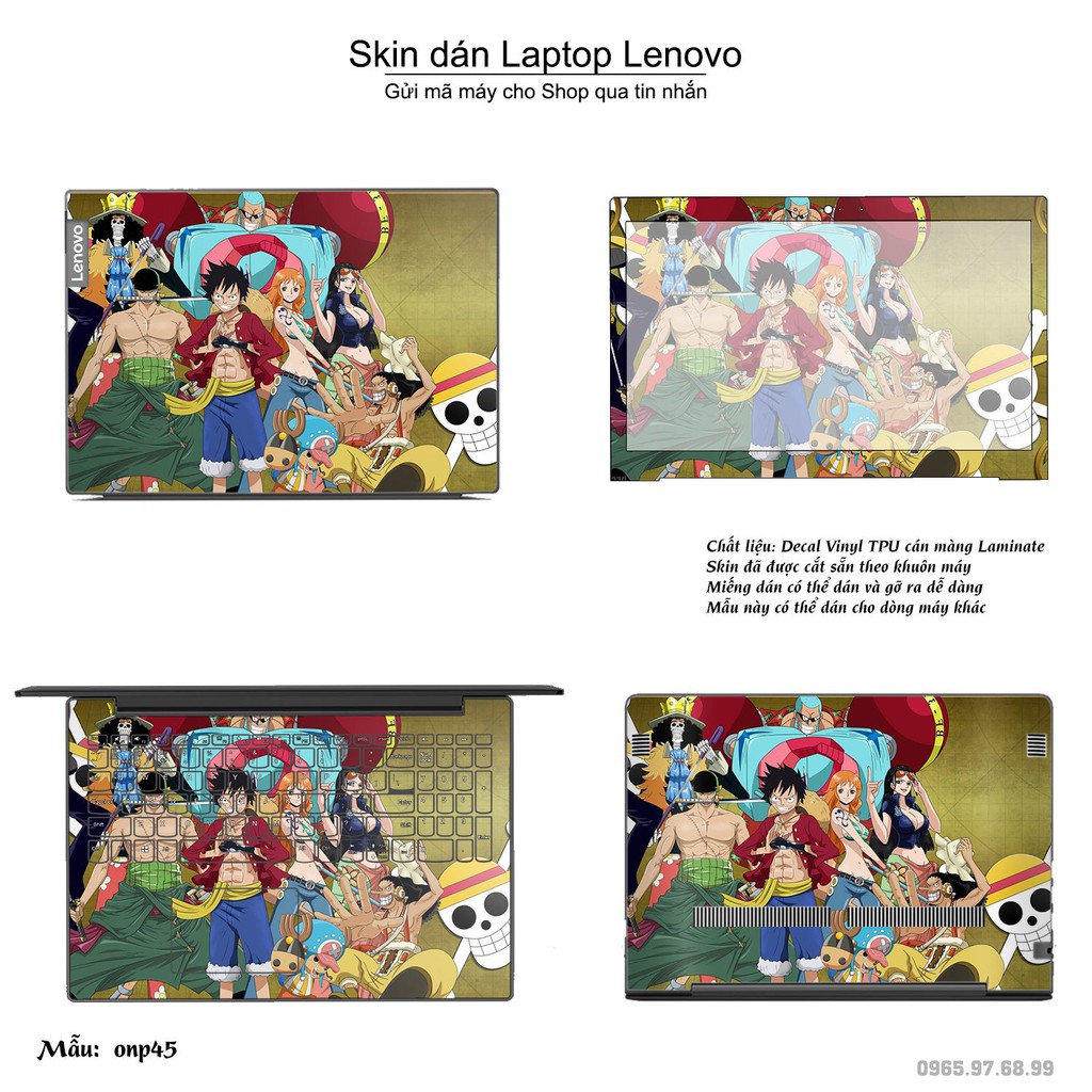 Skin dán Laptop Lenovo in hình One Piece _nhiều mẫu 25 (inbox mã máy cho Shop)