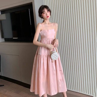 Đầm Hai Dây Dáng Ôm Lưng Cao Phối Ren Quyến Rũ Thời Trang Mùa Hè 2019