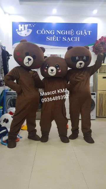 Mascot quần áo Gấu Brown hoạt náo sự kiện, bán kẹo, phố đi bộ loại cao cấp