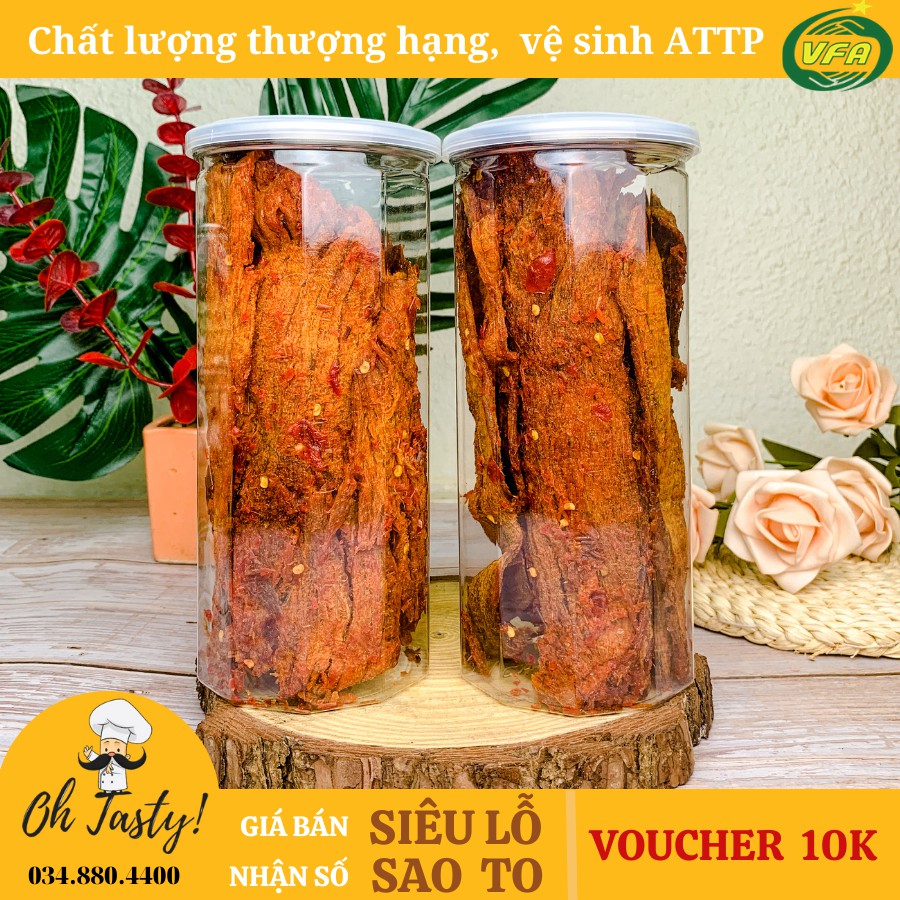 300G Hũ Khô Bò Miếng Mềm Tasty Food | Bò thật loại 1, ăn vặt ngon