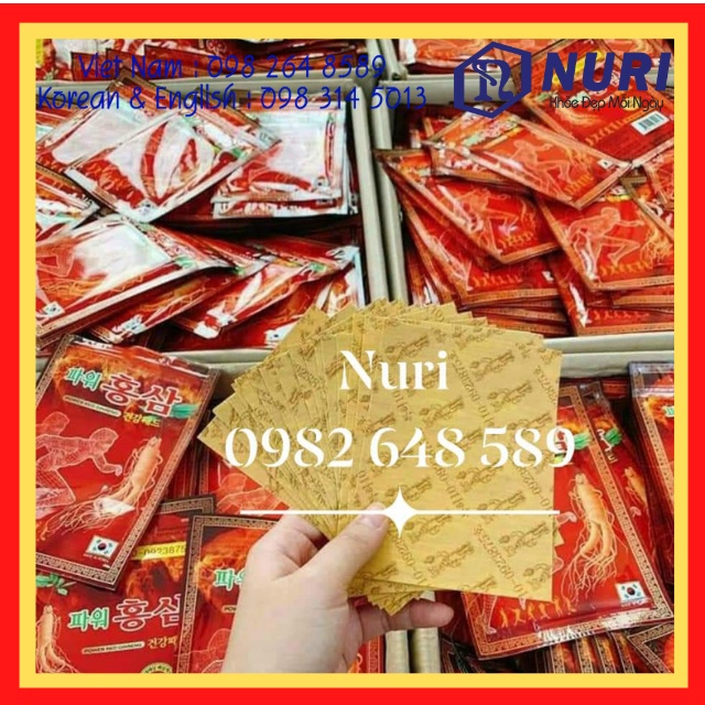 [Hàng Chuẩn, Date Xa]Cao Dán Hồng Sâm Hàn QuốcGiảm Đau Nhức Xương Khớp,Mỏi Cơ,Vết Bầm,Tím Cao Dán Hàn Quốc Gói 20 Miếng