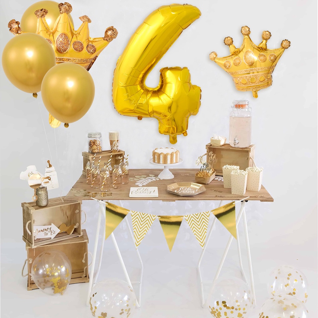 Set 15 Bong Bóng Màu Vàng Dùng Trang Trí Tiệc Sinh Nhật