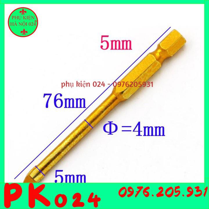 Bộ 7 Mũi Khoan Tam Giác Mạ Titan Khoan Tường - Thủy Tinh - Bê Tông Đa Chức Năng từ 3-12mm