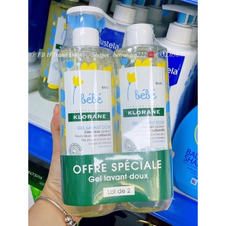 Sữa tắm gội Klorane 2in1 Pháp 500ml cho bé từ sơ sinh