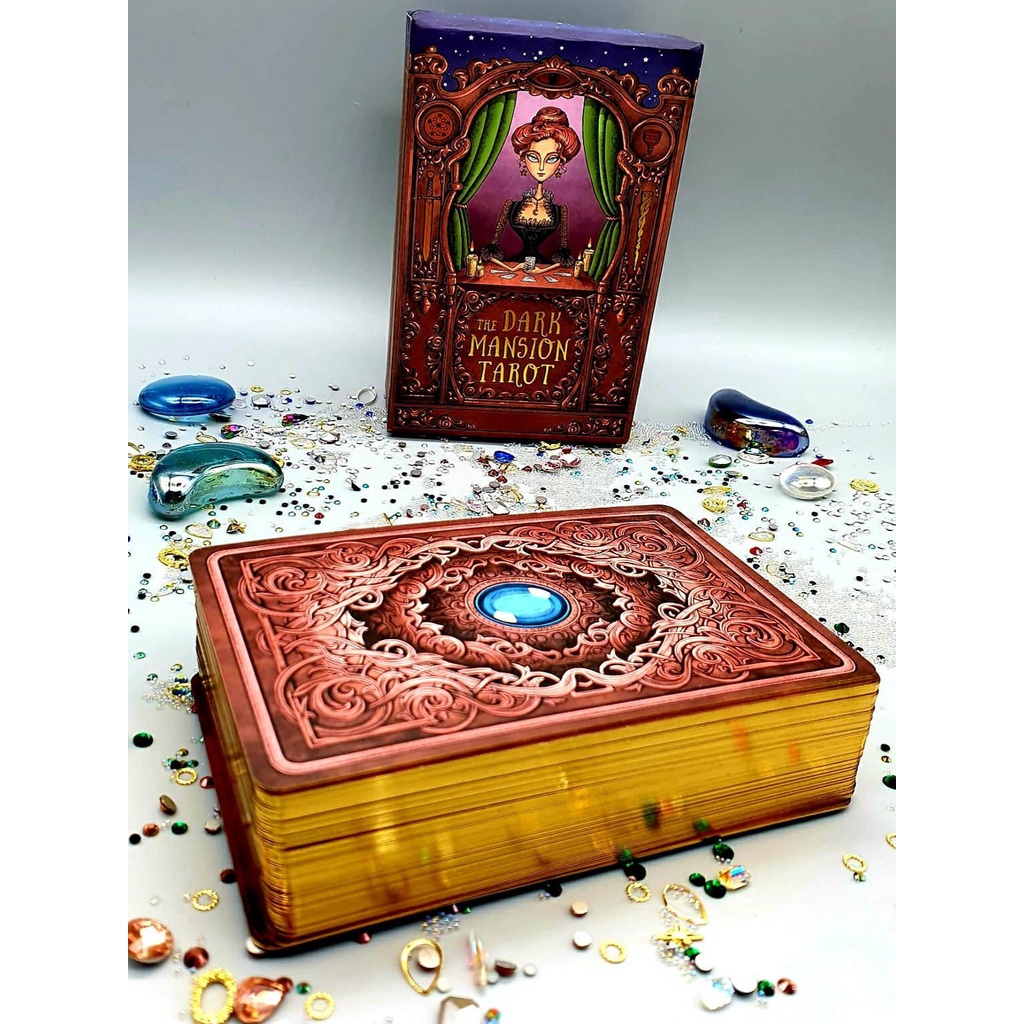 Bộ bài Dark Mansion Tarot Deck 4th Edition phiên bản Gold Brown