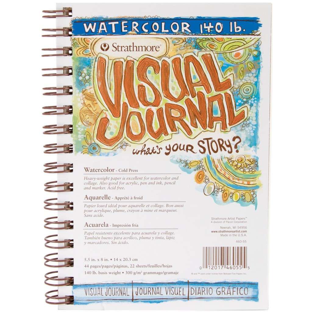 |Order| Sổ vẽ màu nước Strathmore Vísual Journal - Hot Press/Cold Press
