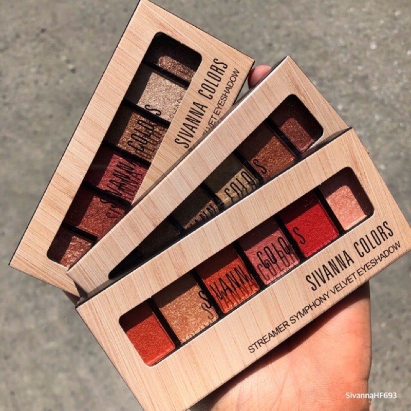 Sivanna Colors Streamer Symphony Velvet Eyeshadow HF693 Auth Thái] Bảng Mắt Má Hồng Tạo Khối Sivanna