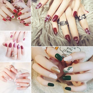 【✅keo) móng tay giả diy phong cách pháp với 24 chiếc keo dán móng tay diy móng tay giả làm sẵn phong cách pháp với 24 keo dán móng tay