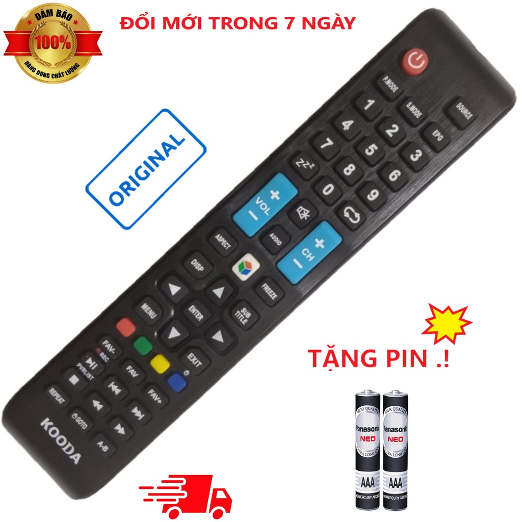 Điều khiển tivi Kooda các dòng LED/LCD/Smart TV- Hàng chính hãng theo TV mới 100% Tặng kèm Pin