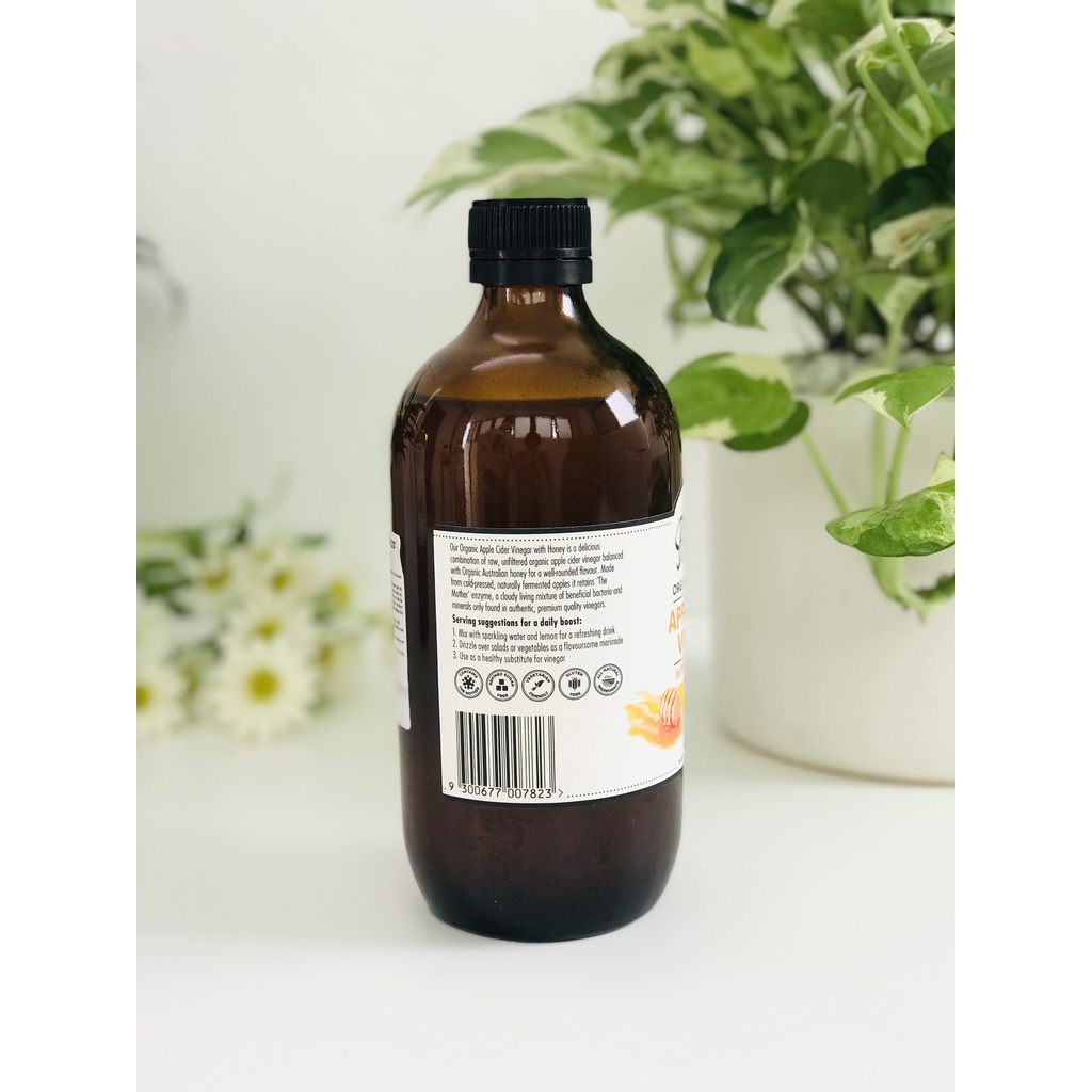 Giấm Táo Mật Ong Hữu Cơ Barnes Naturals 500ml