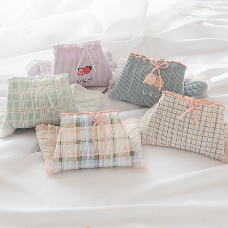 Quần Lót Nữ Cotton Tăm Tre Cute Dễ Thương QL061