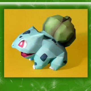 Mô hình giấy Pokemon: BULBASAUR Ver.2